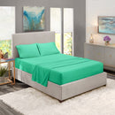 Clara Clark Bed Sheets Set, 1800 Series Deep Pocket Soft Microfiber Sheet Set (Mint Green)