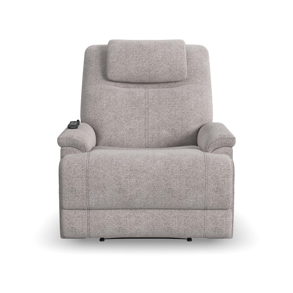 Flexsteel Zecliner Model 1 Fabric Power Recliner with Power Headrest & Lumbar in Dove 1091-50PH_352-01