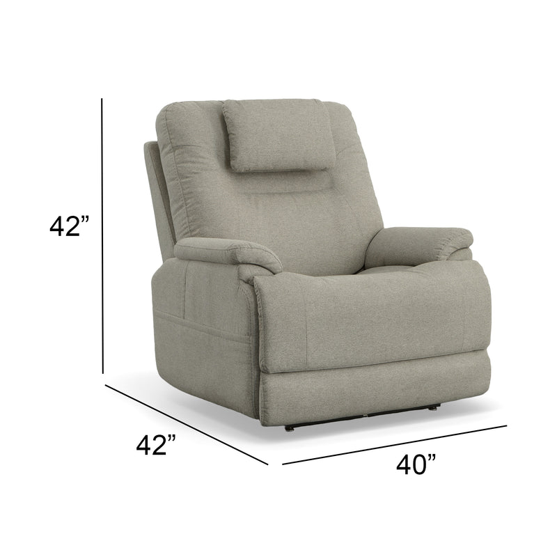Flexsteel Zecliner Model 2+ Shell Power Lift Recliner with Power Headrest, Lumbar, Heat & Massage 1092-55P5-352-01