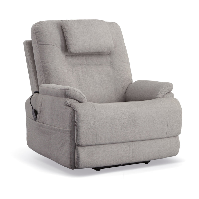 Flexsteel Zecliner Model 2+ Shell Power Lift Recliner with Power Headrest, Lumbar, Heat & Massage 1092-55P5-352-01