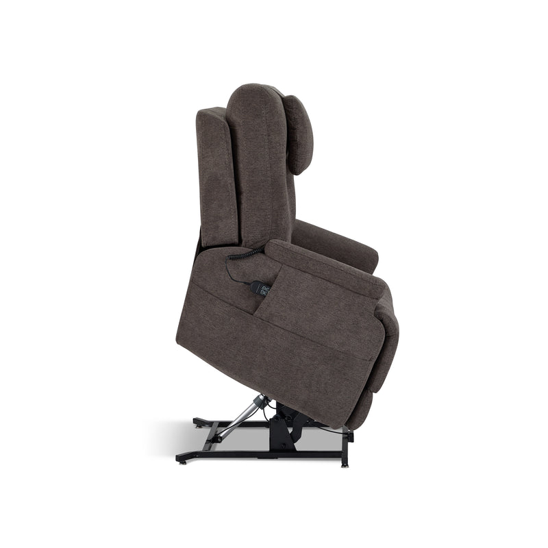 Flexsteel Zecliner Model 2+ Umber Power Lift Recliner with Power Headrest, Lumbar, Heat & Massage 1092-55P5-358-04