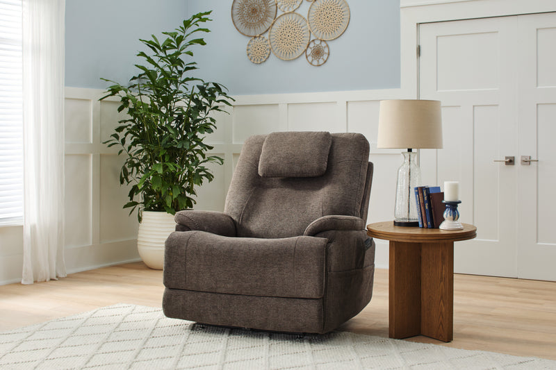 Flexsteel Zecliner Model 2+ Umber Power Lift Recliner with Power Headrest, Lumbar, Heat & Massage 1092-55P5-358-04