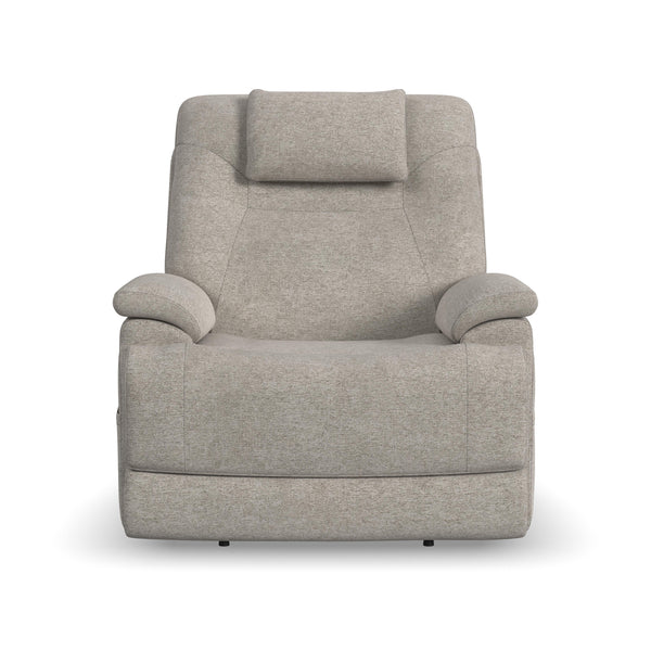 Flexsteel Zecliner Model 2+ Dove Power Lift Recliner with Power Headrest, Lumbar, Heat & Massage 1092-55P5-358-80