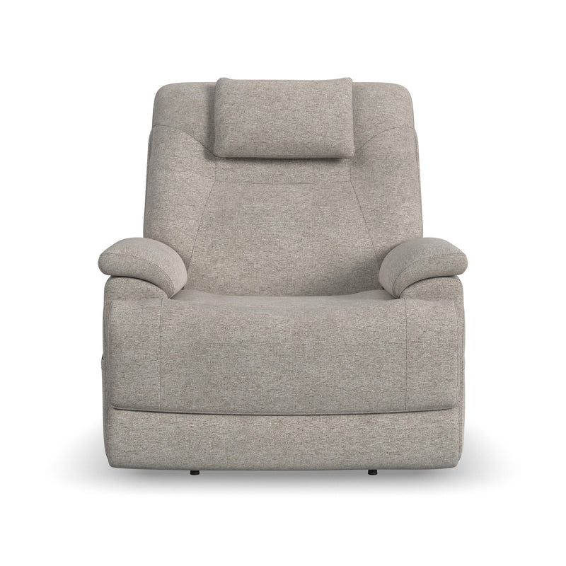 Flexsteel Zecliner Model 2+ Dove Power Lift Recliner with Power Headrest, Lumbar, Heat & Massage 1092-55P5-358-80