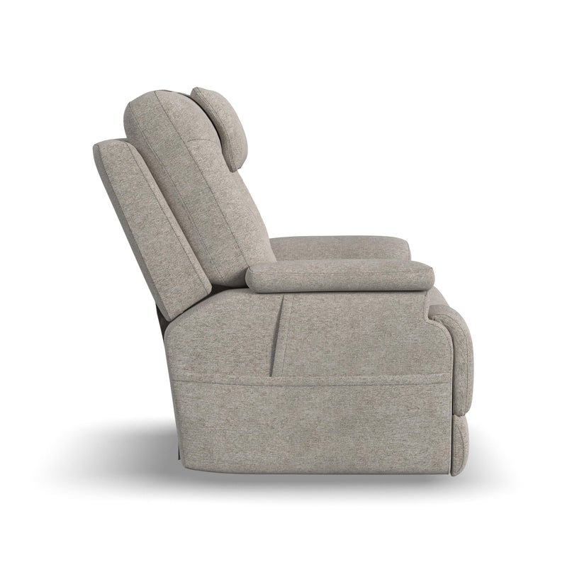 Flexsteel Zecliner Model 2+ Dove Power Lift Recliner with Power Headrest, Lumbar, Heat & Massage 1092-55P5-358-80