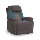Flexsteel Zecliner Model 3+ Umber Fabric Power Lift Recliner with Power Headrest, Lumbar, Heat & Massage 1093-55P5-358-04