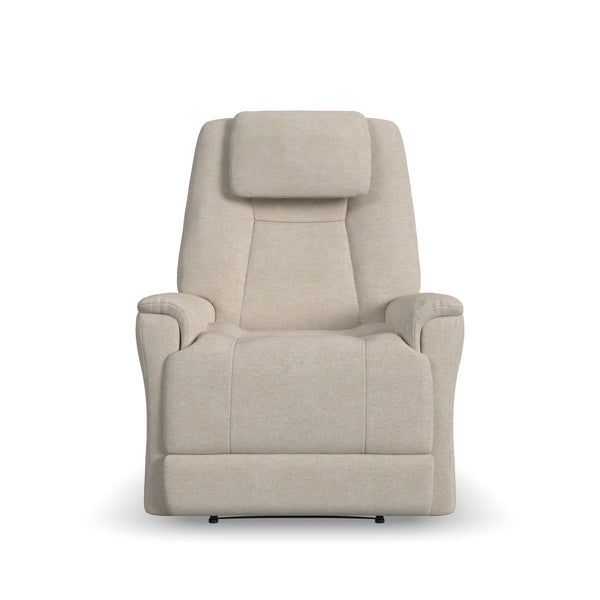 Flexsteel Zecliner Model 3+ Umber Fabric Power Lift Recliner with Power Headrest, Lumbar, Heat & Massage 1093-55P5-358-11
