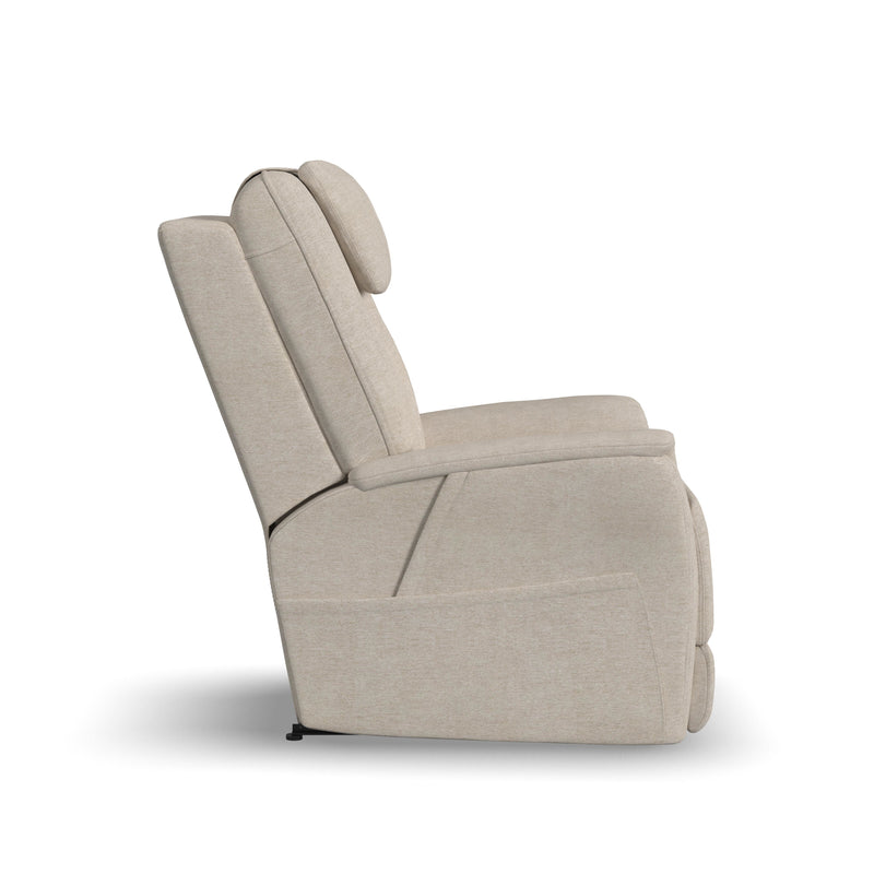 Flexsteel Zecliner Model 3+ Umber Fabric Power Lift Recliner with Power Headrest, Lumbar, Heat & Massage 1093-55P5-358-11