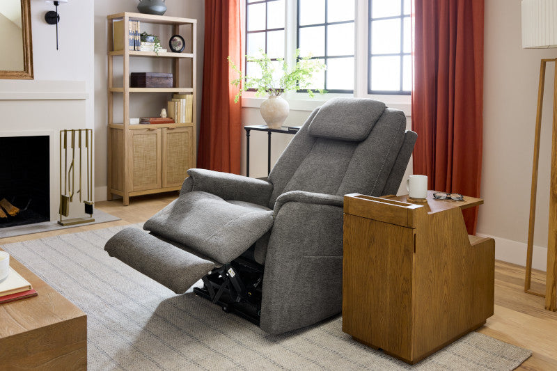 Flexsteel Zecliner Model 3+ Umber Fabric Power Lift Recliner with Power Headrest, Lumbar, Heat & Massage 1093-55P5-358-04