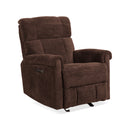 Flexsteel Perfect Match Classic Buffalo Brown Fabric Power Gliding Recliner with Power Headrest & Lumbar