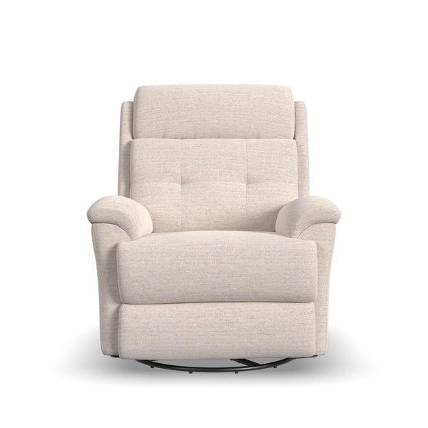 Flexsteel Perfect Match Sophisticated Oat Power Swivel Glider Recliner