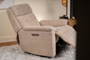 Flexsteel Perfect Match Sophisticated Oat Power Swivel Glider Recliner