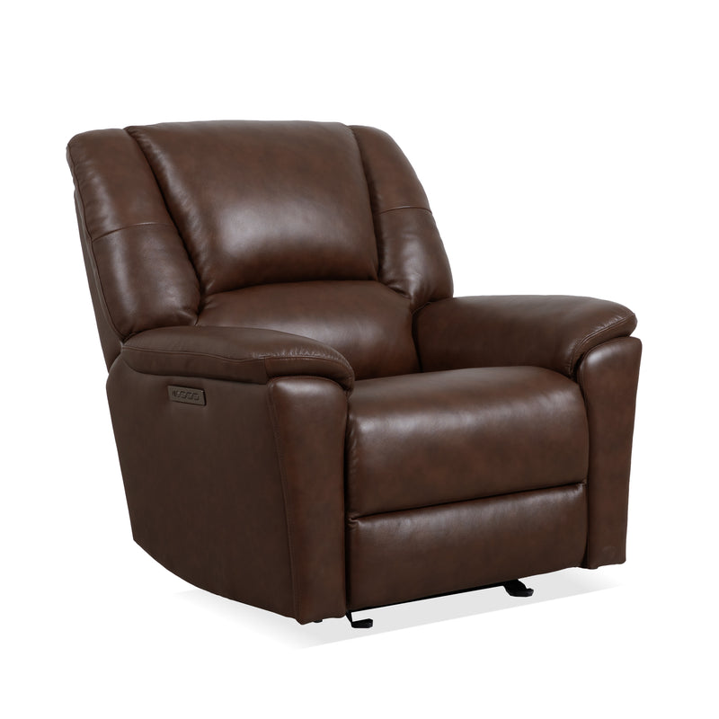 Flexsteel Perfect Match Plush Power Gliding Recliner with Power Headrest & Lumbar in Tavern Brown