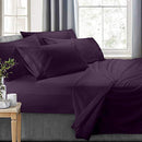 Clara Clark Bed Sheets Set, 1800 Series Deep Pocket Soft Microfiber Sheet Set (Eggplant Purple)