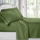 Clara Clark Bed Sheets Set, 1800 Series Deep Pocket Soft Microfiber Sheet Set (Calla Green)