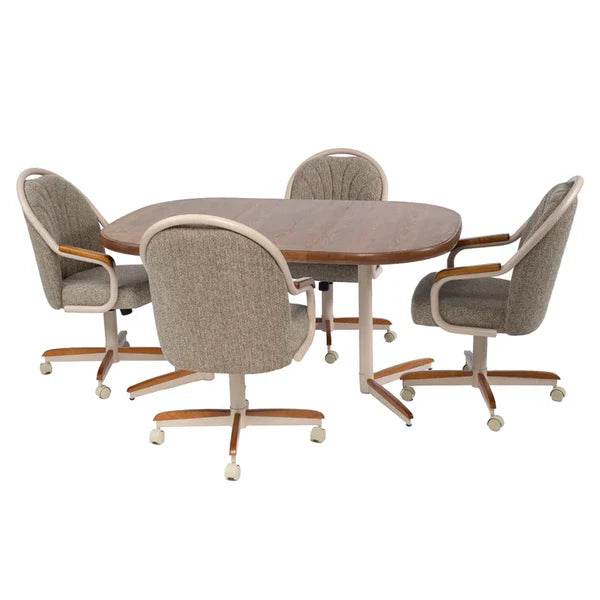 Chromcraft Douglas Extension Table with Tilt Swivel Chairs (Set of 5) Group 98C