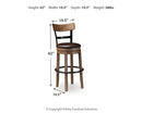 Pinnadel Bar Height Bar Stool (1/CN)