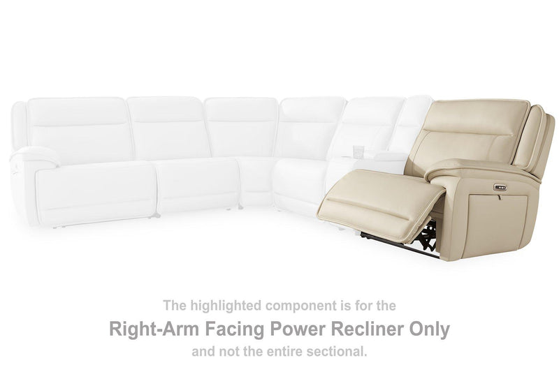 Double Deal Reclining Leather Sectional