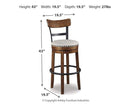 Valebeck Bar Height Bar Stool (1/CN)