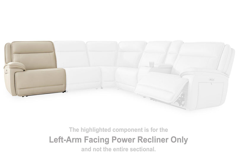 Double Deal Reclining Leather Sectional with 2 Consoles