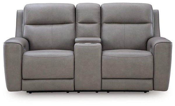 5Z-Comfort Power Reclining Loveseat with Console
