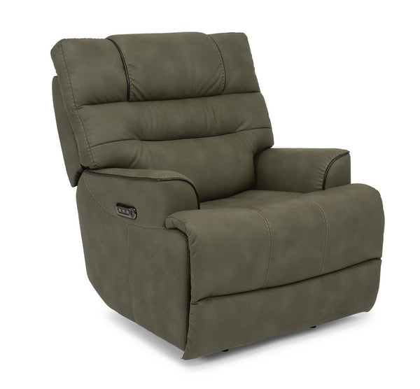 Flexsteel Brian Power Recliner with Power Headrest and Lumbar