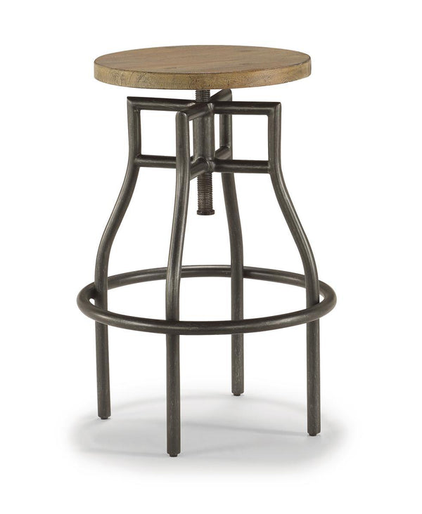 Flexsteel Carpenter Stool in Rustic Gray