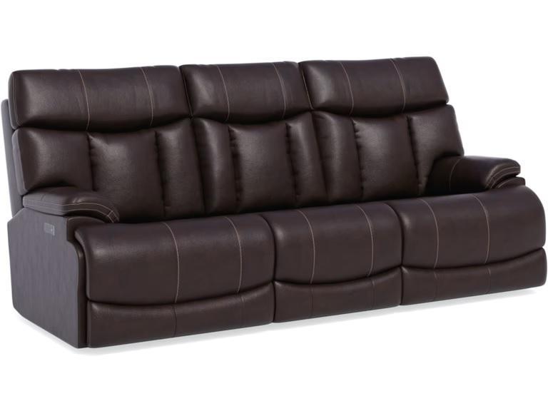 Flexsteel Clive Power Reclining Sofa with Power Headrests and Lumbar