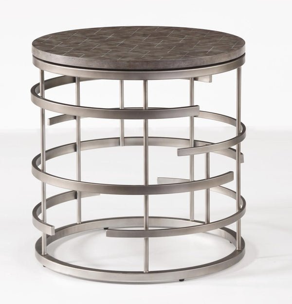Flexsteel Halo Lamp Table in Silver