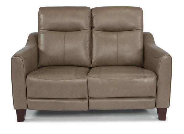 Flexsteel Latitudes Forte Leather Power Reclining Loveseat w/Power Headrests