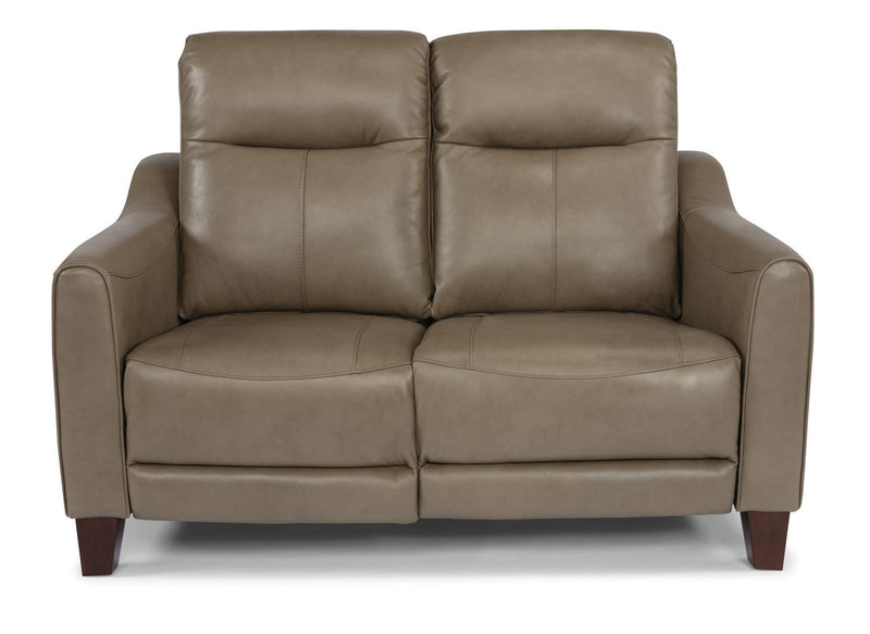 Flexsteel Latitudes Forte Leather Power Reclining Loveseat w/Power Headrests