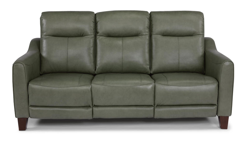 Flexsteel Latitudes Forte Leather Power Reclining Sofa w/Power Headrests
