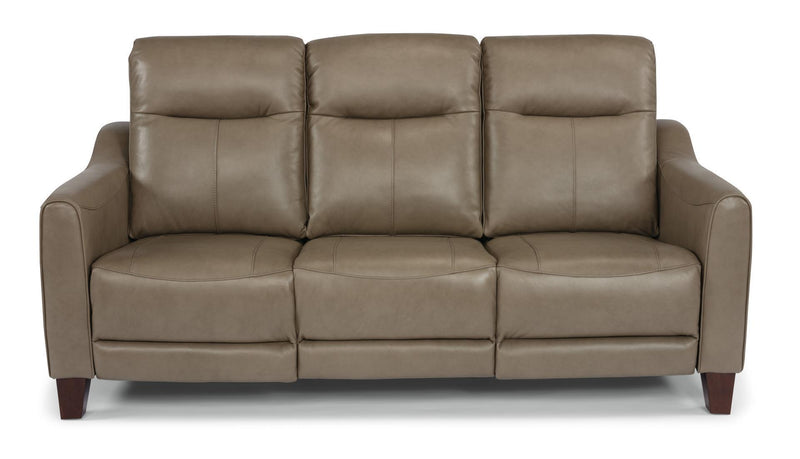 Flexsteel Latitudes Forte Leather Power Reclining Sofa w/Power Headrests