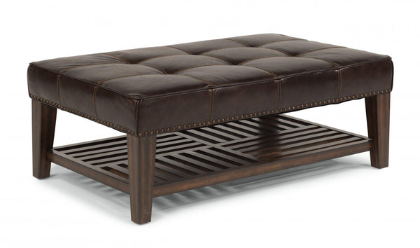 Flexsteel Latitudes Port Royal Leather Cocktail Ottoman