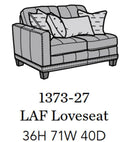 Flexsteel Latitudes Port Royal Leather LAF Loveseat