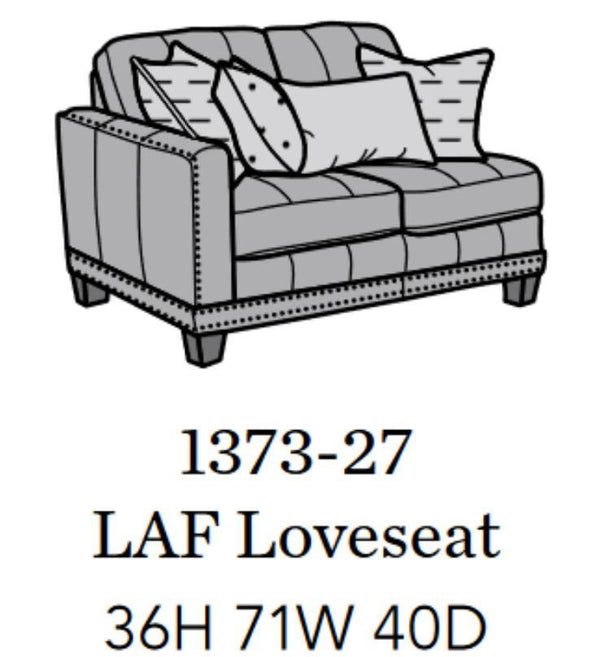 Flexsteel Latitudes Port Royal Leather LAF Loveseat