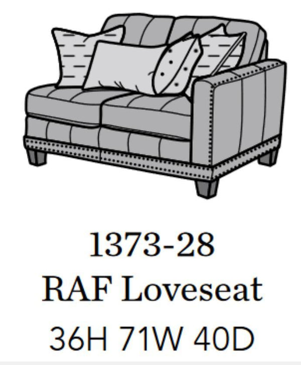 Flexsteel Latitudes Port Royal Leather RAF Loveseat