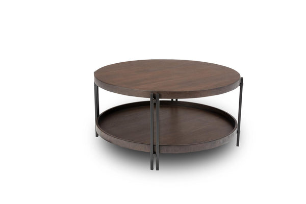 Flexsteel Prairie Round Cocktail Table with Casters