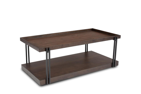 Flexsteel Prairie Rectangular Cocktail Table with Casters