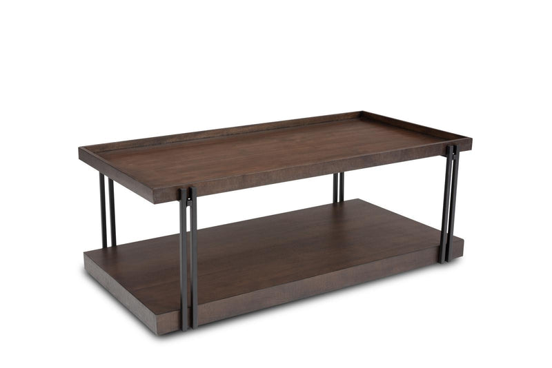 Flexsteel Prairie Rectangular Cocktail Table with Casters