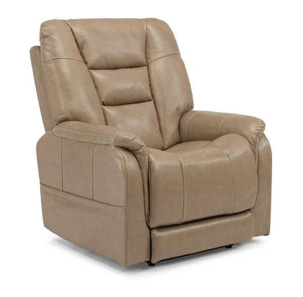 Flexsteel Theo Power Recliner with Power Headrest and Lumbar