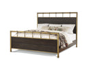 Flexsteel Wynwood Cologne King Metal Panel Bed in Dark Brown