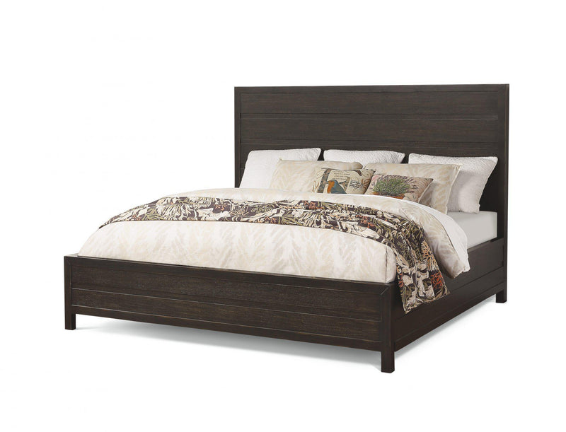 Flexsteel Wynwood Cologne California King Panel Bed in Dark Brown
