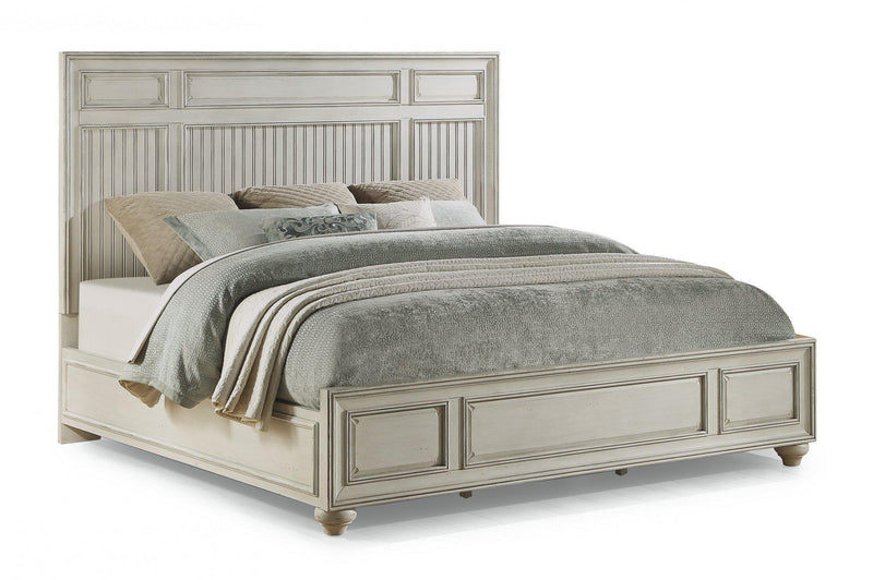 Flexsteel Wynwood Harmony California King Panel Bed in White Wood
