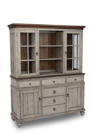 Flexsteel Wynwood Plymouth Buffet with Hutch in Two-Toned