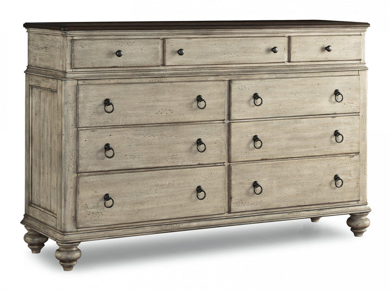 Flexsteel Wynwood Plymouth Dresser in Whitewash Wood