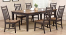 Allwood Rustic Two Tone Grey & Brown Dining Table and Chairs (Set of 7)