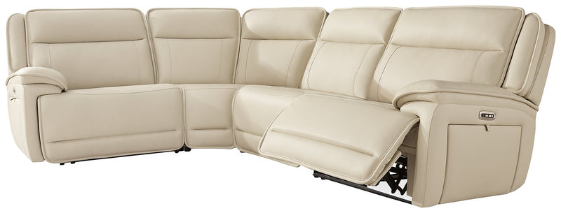 Double Deal Reclining Leather Sectional