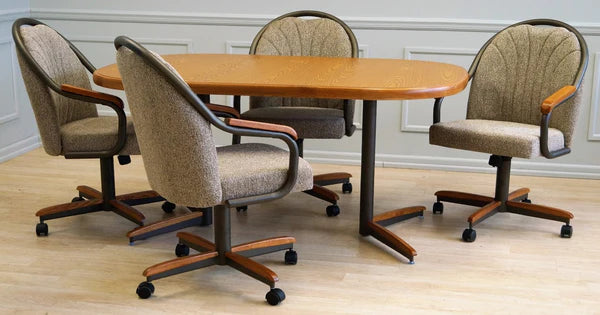 Chromcraft Douglas Extension Table with Tilt Swivel Chairs (Set of 5) Group